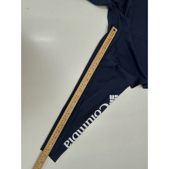 Columbia Womens Leggings Size XL Navy Blue Cropped Leg Logo - Picture 8 of 10